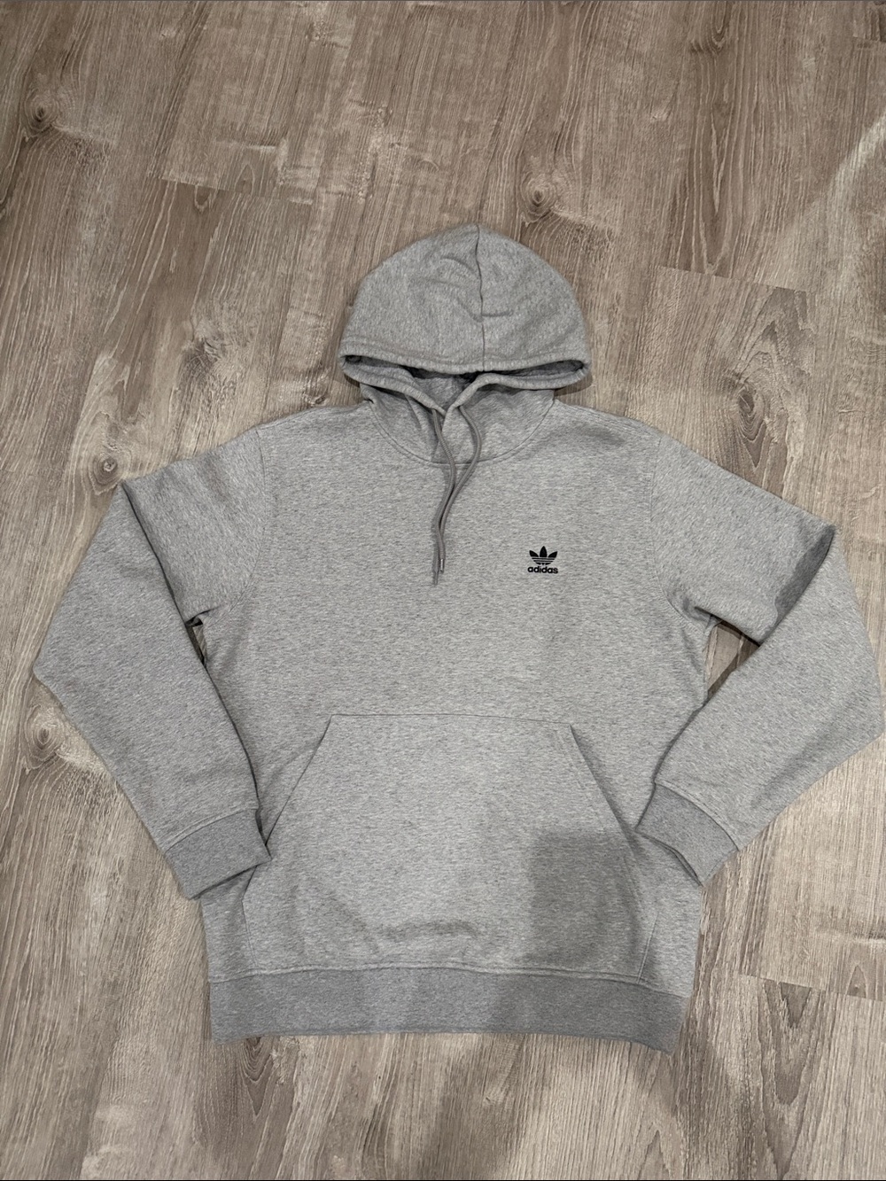 adidas Gray Trefoil Pullover Hoodie